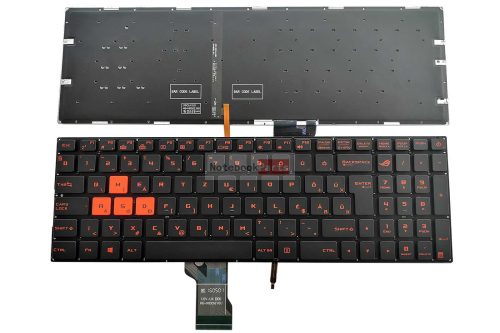 Asus ROG GL502 GL502V GL502VT GL502VM GL502VS GL502VY GL702V GL702VT GL702VS GL702VM FX502VM FX502VS FX502VD laptop billentyűzet háttérvilágítással