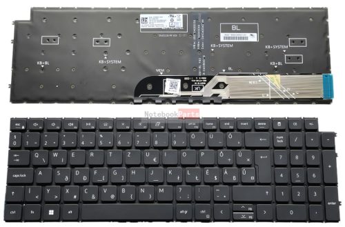 Dell Inspiron 3510 3511 3515 3525 3535 5510 5515 5518 7510, 16 Plus 7610 laptop billentyűzet háttérvilágítással