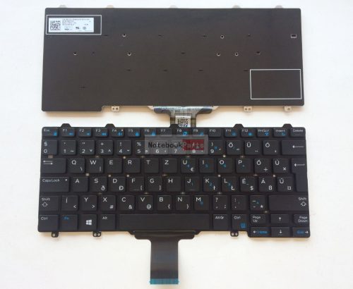 Dell Latitude E5250 E7250 fekete laptop billentyűzet pointer nélkül