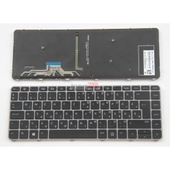   HP EliteBook Folio 1040 G3, 818252-211, 904715-211 háttérvilágítás / ezüst keret /  fekete laptop billentyűzet