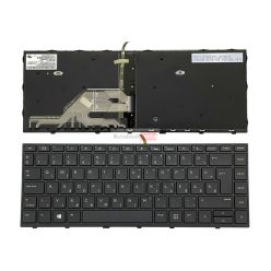   HP Proboook 430 G5, 440 G5, 445 G5, 640 G4, 640 G5, 645 G4, x360 440 G1 laptop billentyűzet fekete keret, háttérvilágítás