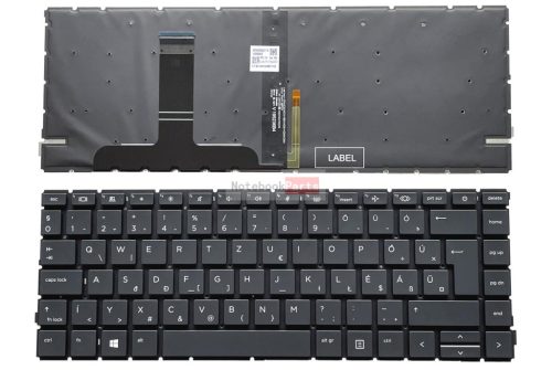 HP ProBook 440 G8, 445 G8, 440 G9, 445 G9, 440 G10, 445 G10, 640 G8, EliteBook 640 G9, 640 G10, 645 G9, 645 G10 laptop billentyűzet háttérvilágítással