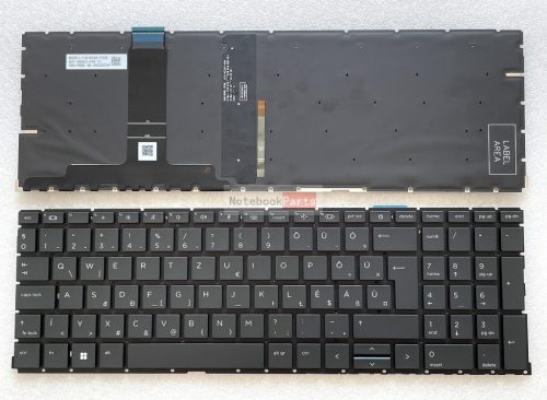 HP ProBook 450 G8, 455 G8, 450 G9, 455 G9, 450 G10, 455 G10, 650 G8, Elitebook 650 G9, 650 G10, 655 G9, 655 G10, ZBook Power G7, ZBook Power G8, ZBook Power G9, ZBook Power G10 magyar, háttérvilágítás, szürke laptop billentyűzet