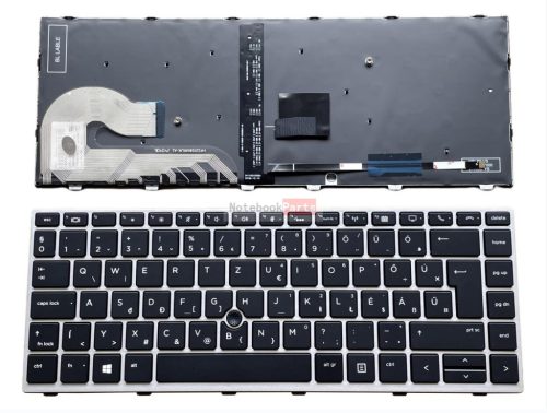 HP EliteBook 745 G5, 745 G6, 840 G5, 840 G6, ZBook 14u G5, ZBook 14u G6, L14377-211 gyári új laptop billentyűzet háttérvilágítással