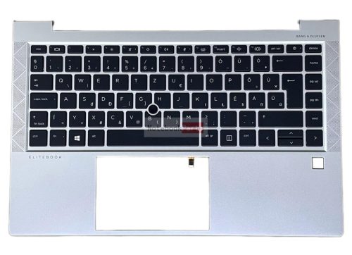 HP EliteBook 840 G7 840 G8 845 G7 845G8 háttérvilágítással (backlit) trackpointtal felsőburkolat Silver