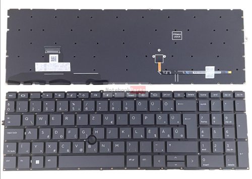 HP Elitebook 850 G7, 850 G8, 855 G7, 855 G8, ZBook Firefly 15 G7, 15 G8 latpop billentyűzet trackpointtal