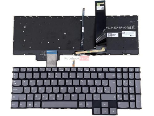 Lenovo Legion 5 / 5 Pro / 17 sorozat – háttérvilágításos szürke laptop billentyűzet