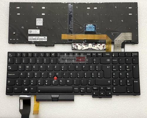 Lenovo Thinkpad E580 E590 gyári magyar fekete/fekete billentyűzet, háttérvilágítással, trackpointtal 