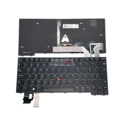  Lenovo Thinkpad L14 gen3 gen4, T14 gen3 gen4, P14s gen4 fekete/fekete laptop billentyűzet háttérvilágítással 